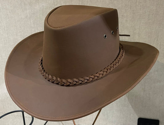Ganyees Premium Cow Skipper Leather Hat Tan G-005